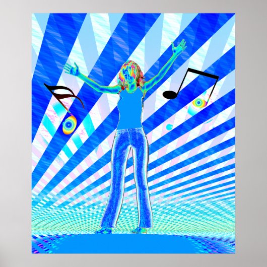 Poster Fille de musique (Devant)