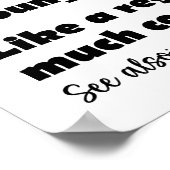 Poster Fille de natation Funny Définition Fille nageuse (Coin)