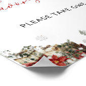 Poster Fille de Noël à l'extérieur du froid Baby shower F (Coin)