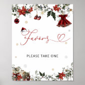 Poster Fille de Noël à l'extérieur du froid Baby shower F (Devant)