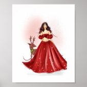 Poster fille de Noël oeuvre d'art  (Devant)
