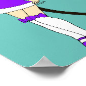 Poster Fille de Noël pourpre (Coin)