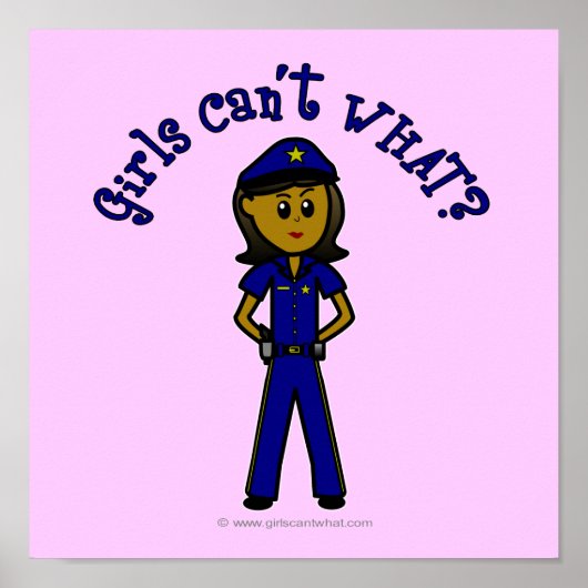 Poster Fille de police noire (Devant)