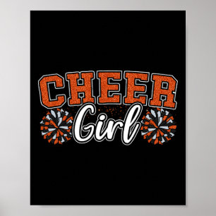Poster Fille de pom-pom girl drôle de pom-pom girl entraî