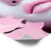 Poster Fille de rêve rose Portrait abstrait (Coin)