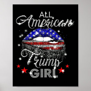 Poster Fille de Trump toute américaine bouche diamant