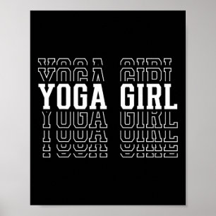 Poster Fille de yoga Texte superposé drôle Fille jeunesse