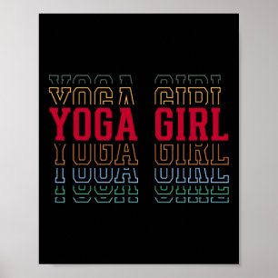 Poster Fille de yoga Texte superposé drôle Fille jeunesse