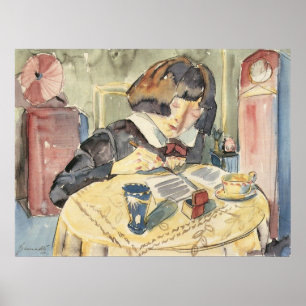 Poster Fille d'écriture (Sonia Gramatte) par Walter