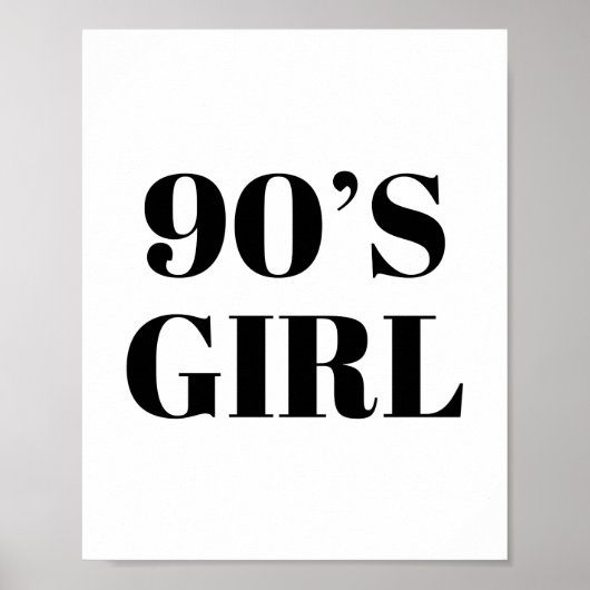 Poster Fille des années 90 (Devant)