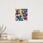 Poster Fille d'horreur de beauté (Cuisine)