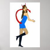 Poster fille diable (Devant)