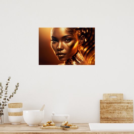 Poster fille d'or (Cuisine)