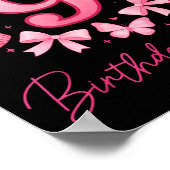 Poster Fille du 9e anniversaire esthétique Coquette Bow (Coin)