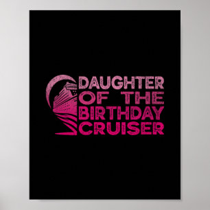 Poster Fille du croiseur d'anniversaire Drôle de croisièr