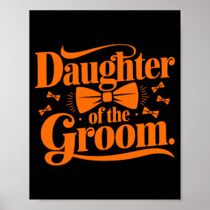 Poster Fille du marié célébration mariage homme