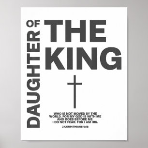 Poster Fille Du Roi Enfant De Dieu Jésus Femme Chrétienne