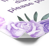 Poster Fille Eléphant Déchets Baby shower de jeu Signe (Coin)