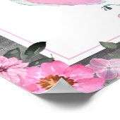 Poster Fille Eléphant Déchets Baby shower de jeu Signe (Coin)