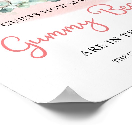 Poster Fille Eléphante eucalyptus Devinez Combien d'ours (Coin)