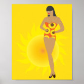 Poster Fille en bikini (Devant)