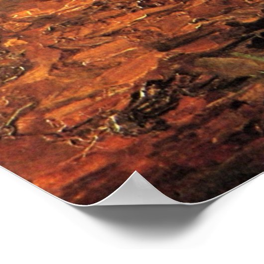 Poster Fille en blanc dans les bois par Vincent van Gogh (Coin)