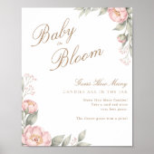 Poster Fille en Fleur Activité de Baby Shower Devinez Com (Devant)