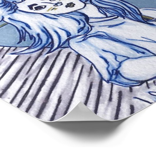 Poster Fille en Parasol (Coin)