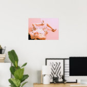 Poster Fille en rose (Bureau à domicile)