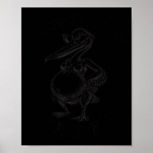 Poster Fille enceinte été pélican drôle de grossesse