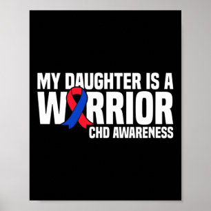 Poster Fille est une guerrière CHD Maladie cardiaque cong