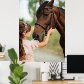 Poster Fille et cheval (Bureau à domicile)