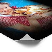 Poster Fille et poussins (Coin)