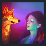 Poster Fille et son loup AI Généré Imaginaire Pop Art<br><div class="desc">La fille et son Wolf AI a généré de l'art pop imaginaire. J'aime le contraste entre le loup et sa fille ou est-ce fille et son loup, son moment zen sa connaissance. Évoquant un moment dans lequel deux mondes se rencontrent, mais semblent séparés, cette pièce mystique tissera un conte à...</div>