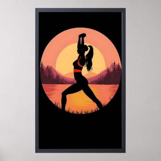 Poster fille étirement (Devant)