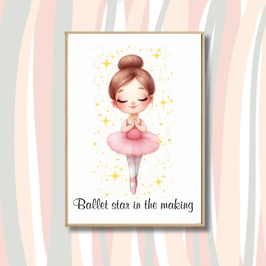 Poster Fille étoile de ballet 