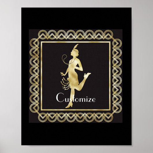 Poster Fille Flapper des années 1920 Thunder_Cove (Devant)