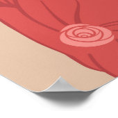 Poster Fille Flapper illustrée (Coin)