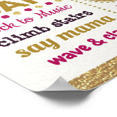 Poster Fille Fleur Rustique Chic Anniversaire Étape Impor (Coin)