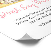 Poster Fille Floral Jungle Safari Animaux ne pas dire béb (Coin)