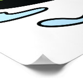 Poster Fille Flottant Dans Un Tube Intérieur (Coin)