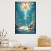 Poster Fille flottante (Cuisine)