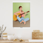 Poster Fille+Guitare (Cuisine)