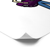 Poster Fille guitare basse légère (Coin)