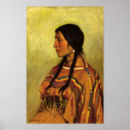 Poster Fille indienne Blackfoot (Devant)