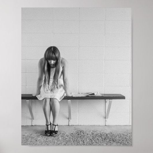 Poster Fille inquiète (Devant)