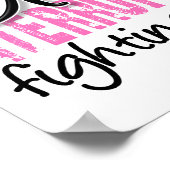 Poster Fille Interrompue 2 Cancer du sein (Coin)