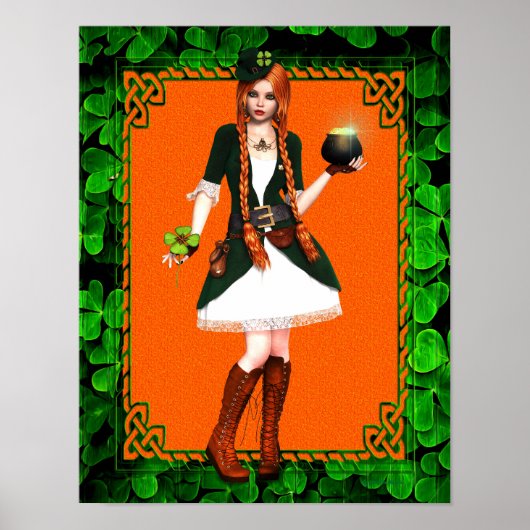 Poster fille irlandaise (Devant)