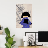 Poster Fille Japonaise (Bureau à domicile)