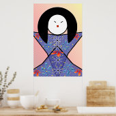 Poster fille japonaise (Cuisine)